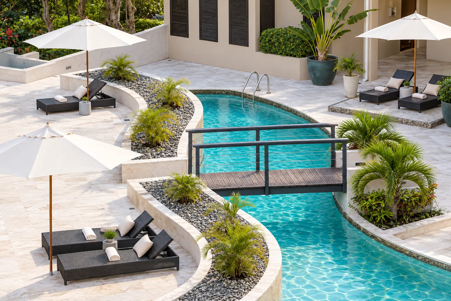 Resort pool and sun terrace at Sugar Ridge